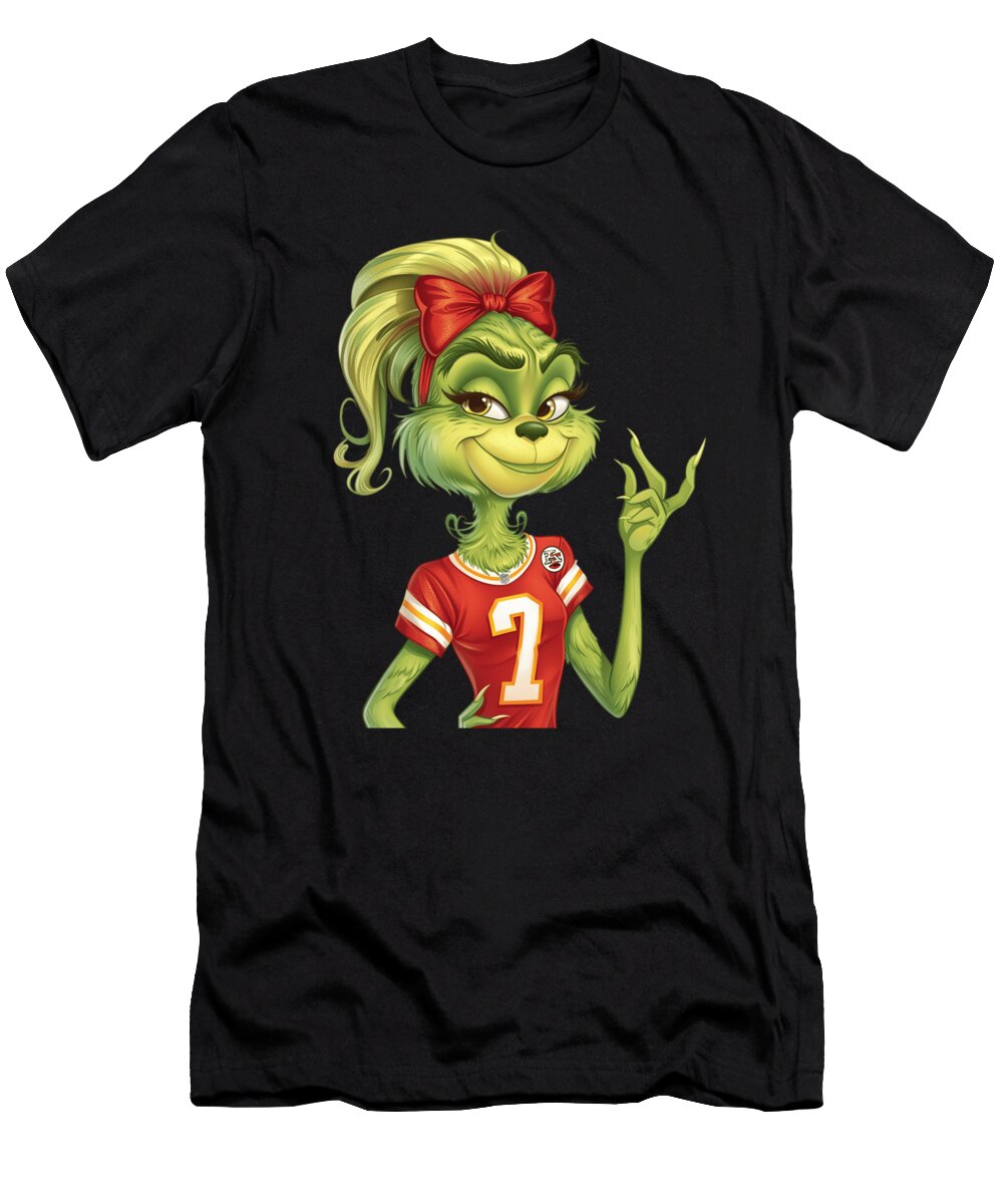 The Grinch Vs Chiefs Logo Mischievous Mascot Match Mizorey T-Shirt