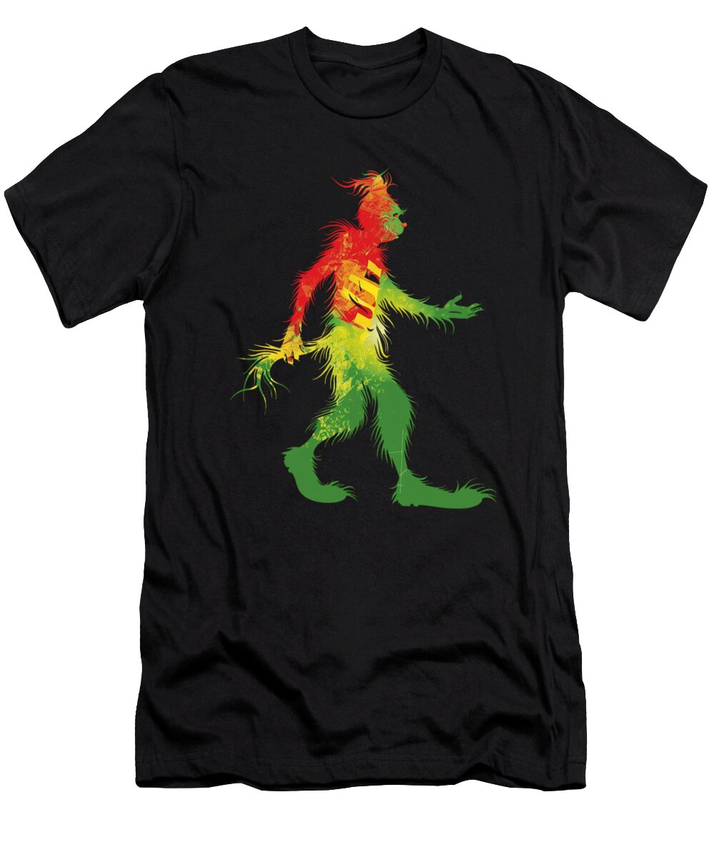 The Grinch Vs Chiefs Logo Smirk Faces Score Mizorey T-Shirt