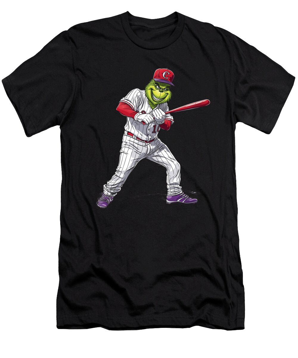 The Grinch Vs Colorado Rockies Grinch Grabs Game Robertz Schuler T-Shirt