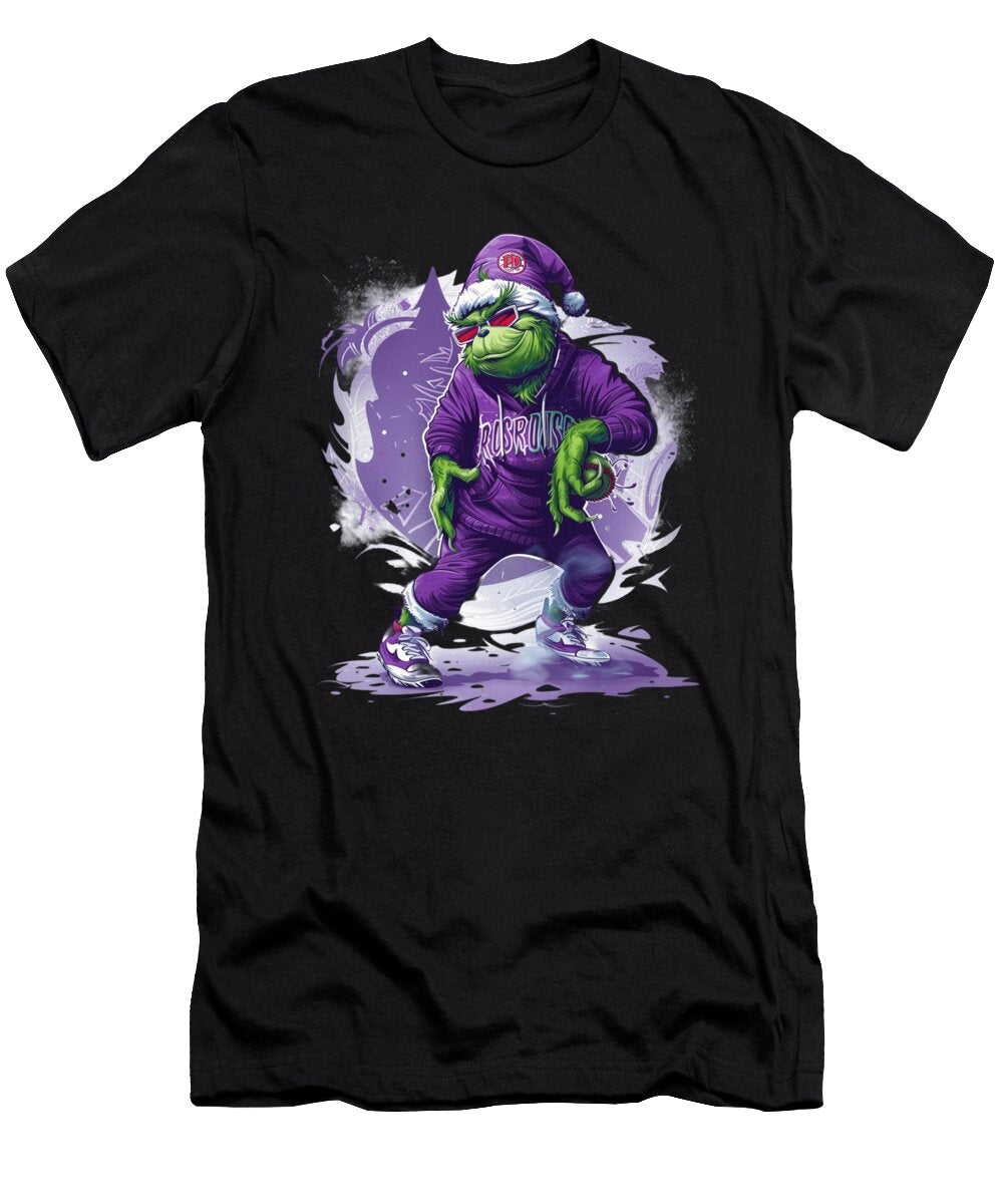 The Grinch Vs Colorado Rockies Grinch Grooves Fastball Robertz Schuler T-Shirt