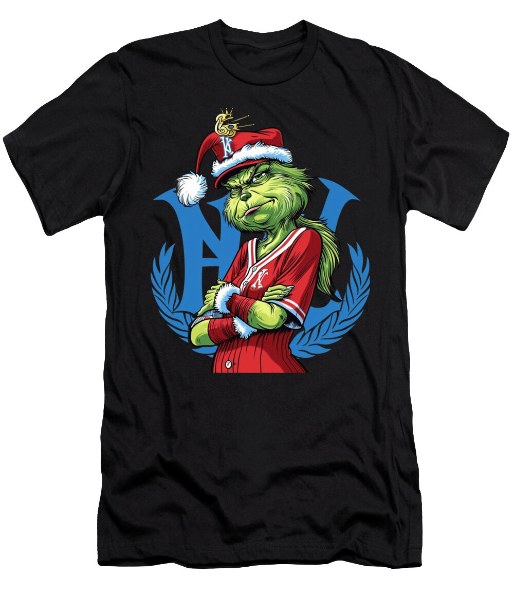 The Grinch Vs Kansas City Royals Xmas Extra Base Mizorey T-Shirt