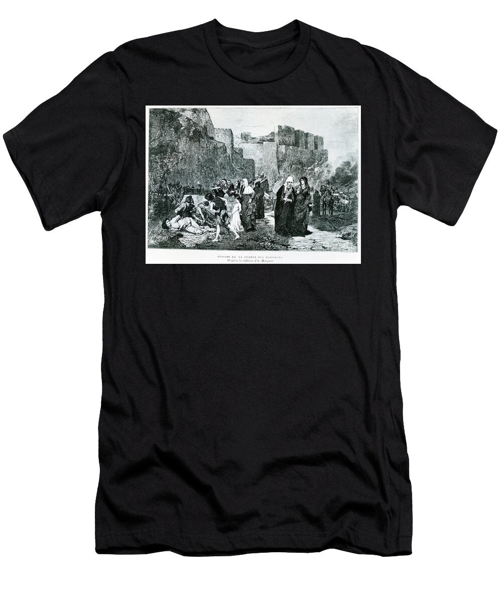 The Insults Offered to Prisoners an Episode in 1211 During the Albigensian Crusade Engraving Albert Pierre Rene Maignan T-Shirt