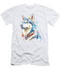 The Lead Dog Husky Dog Head Watercolor Portrait Marian Voicu T-Shirt