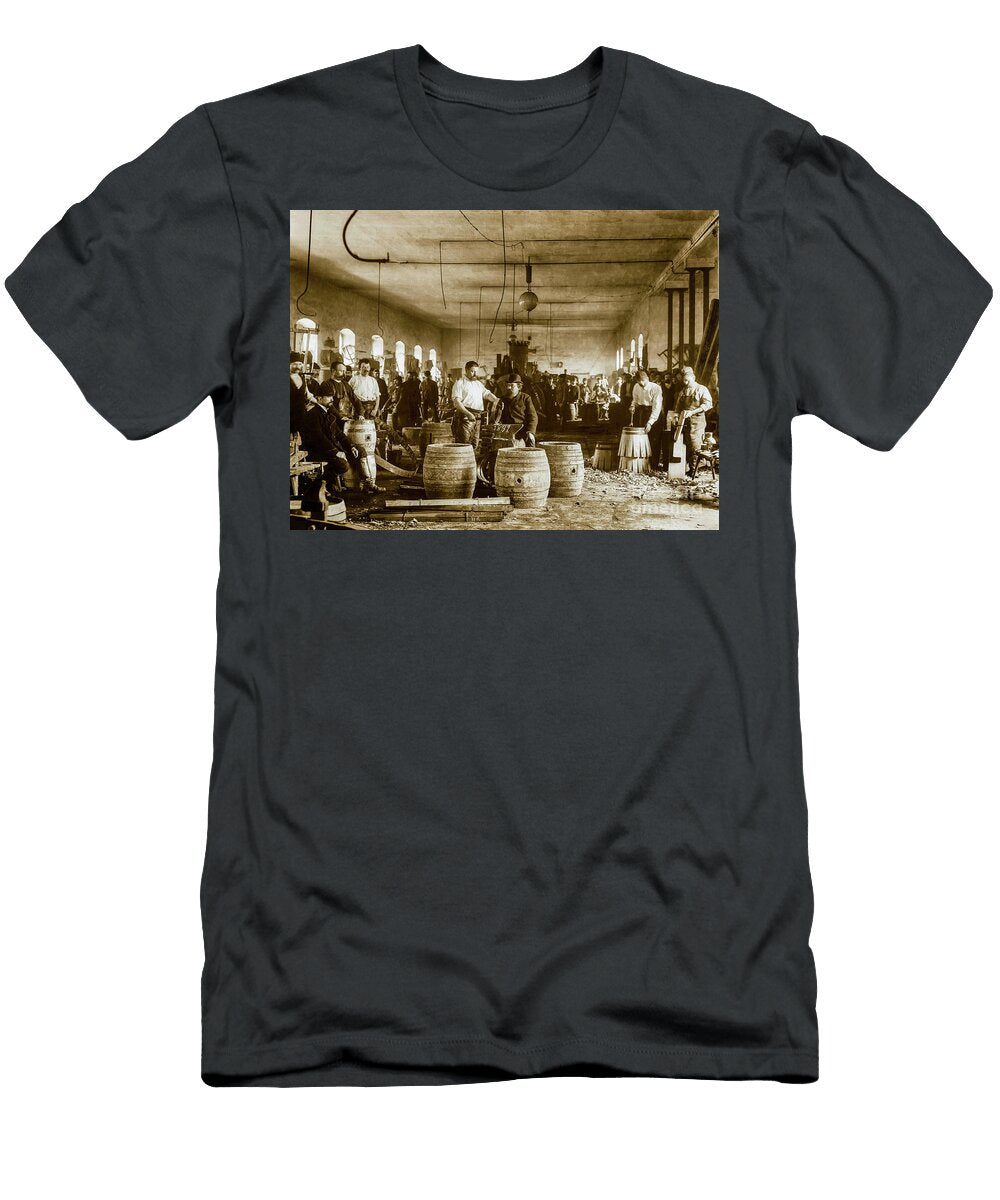 The Making of Beer Barrels Circa 1880 Jon Neidert T-Shirt