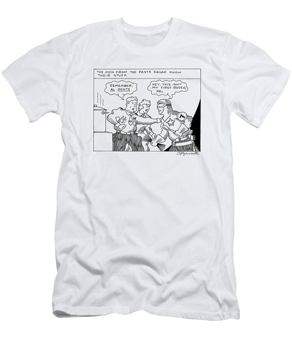 The Men From the Pasta Squad Know Their Stuff Charles Barsott T-Shirt