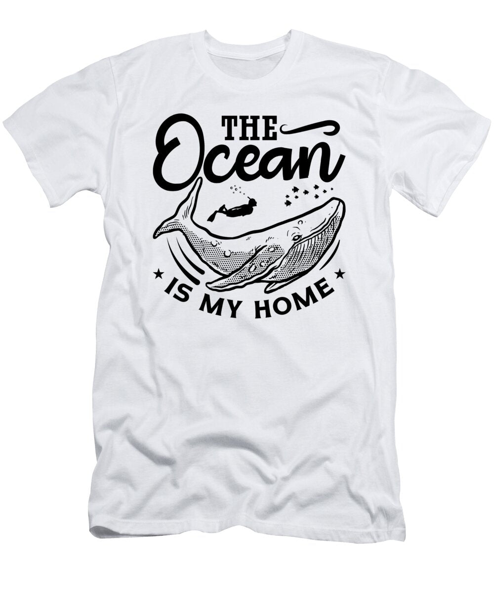 The Ocean Is My Home Apnoe Freediver Freediving Tshirtconcepts Marvin Poppe T-Shirt