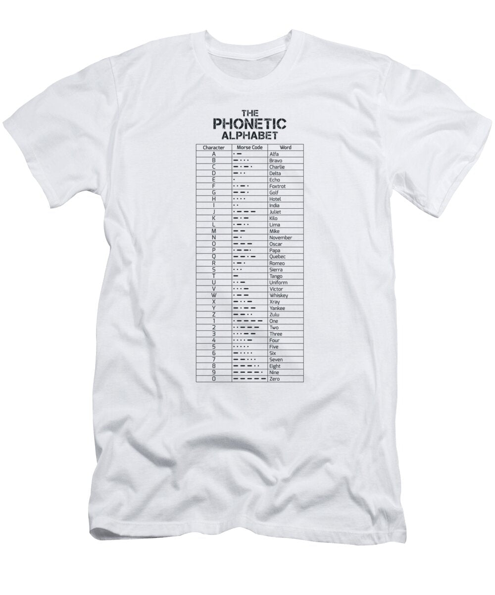 The Phonetic Alphabet and Morse Code Craphe Studio T-Shirt