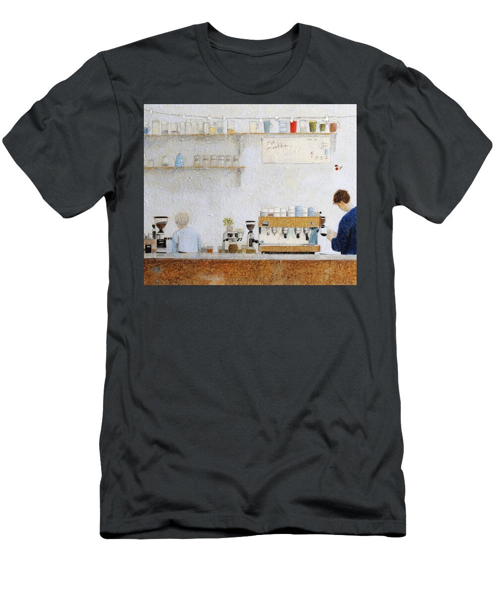 The Pittsburgh Coffee Scene a Series of Paintings Showcasing the Citys Growing Coffee Culture High Tommy Mcdaniel T-Shirt