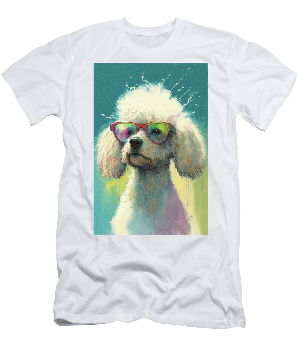 The Poodle Dog with Sunglasses Composition 002 Aryu T-Shirt