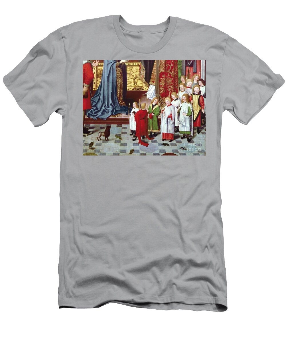 The Seven Joys of the Virgin Altarpiece Detail of a Boys Choir C1480 Master of the Holy Parent T-Shirt