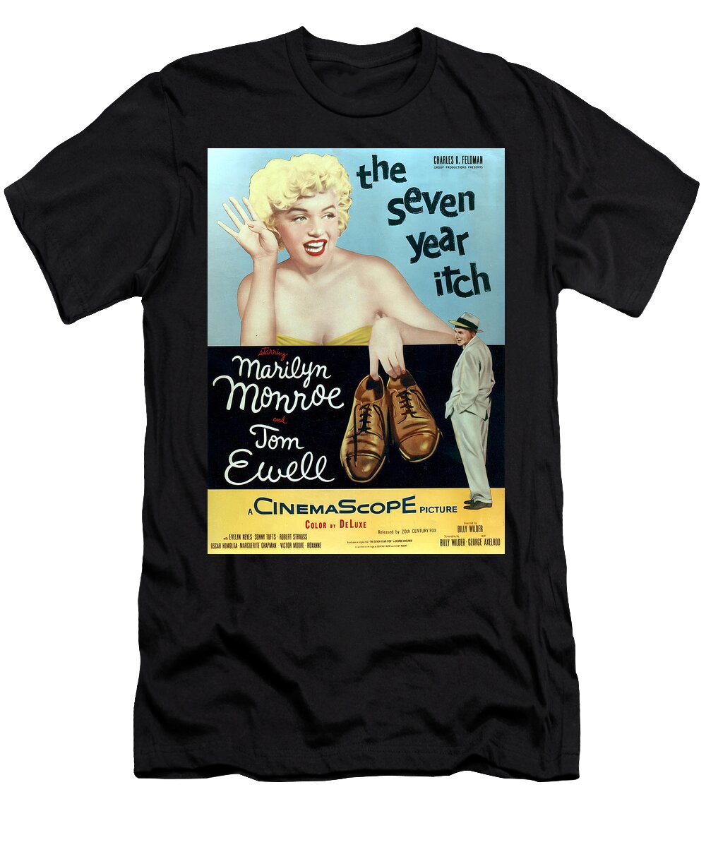 The Seven Year Itch 1955 Comedy Romance Retro Movie Poster Upscaled T-Shirt