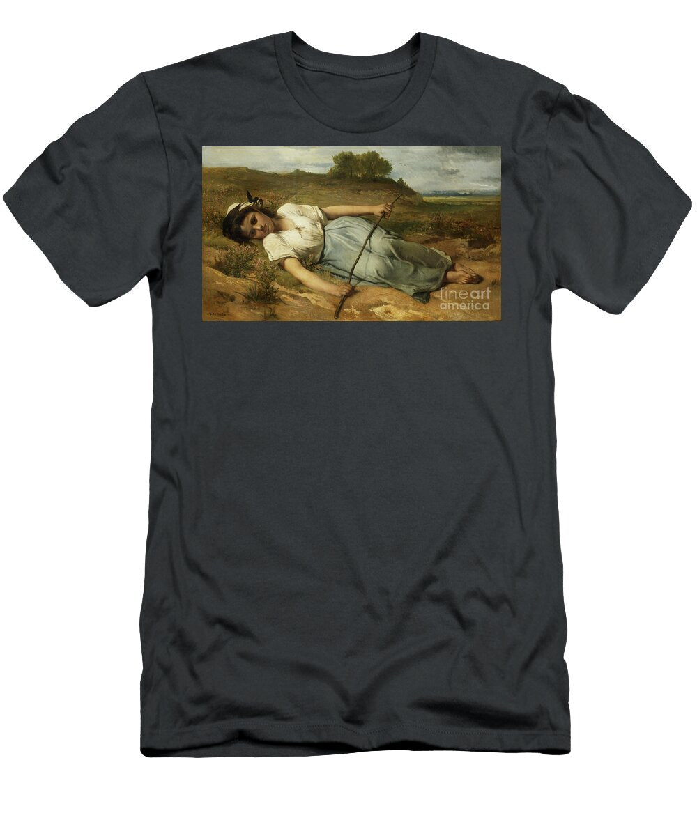 The Shepherdess 1870 Jean Francois Portaels T-Shirt