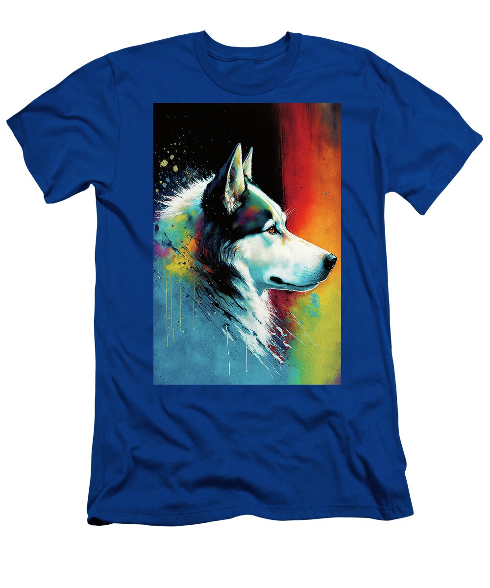 The Siberian Husky Dog Composition 004 Aryu T-Shirt