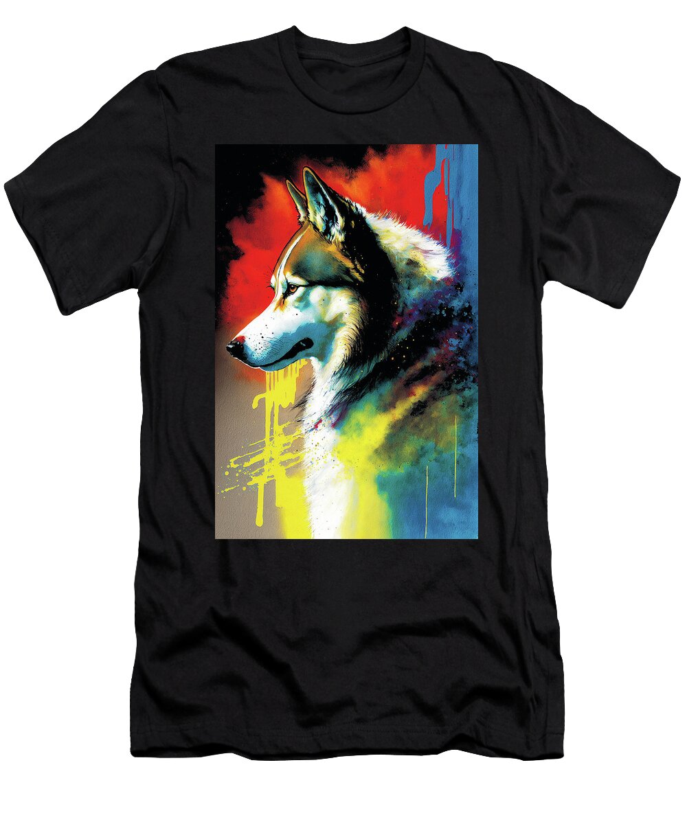 The Siberian Husky Dog Composition 005 Aryu T-Shirt