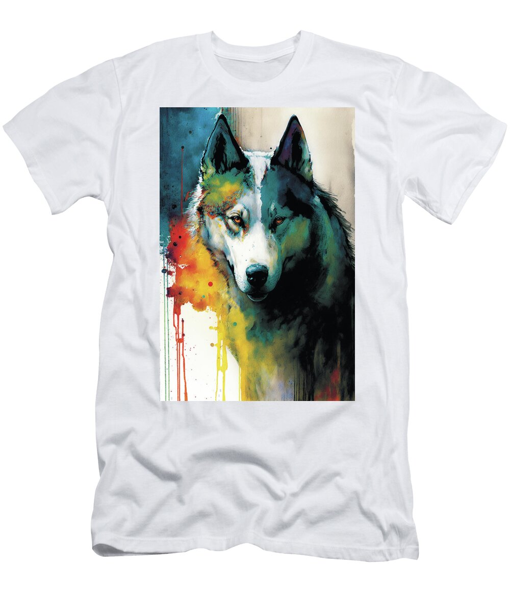 The Siberian Husky Dog Composition 007 Aryu T-Shirt
