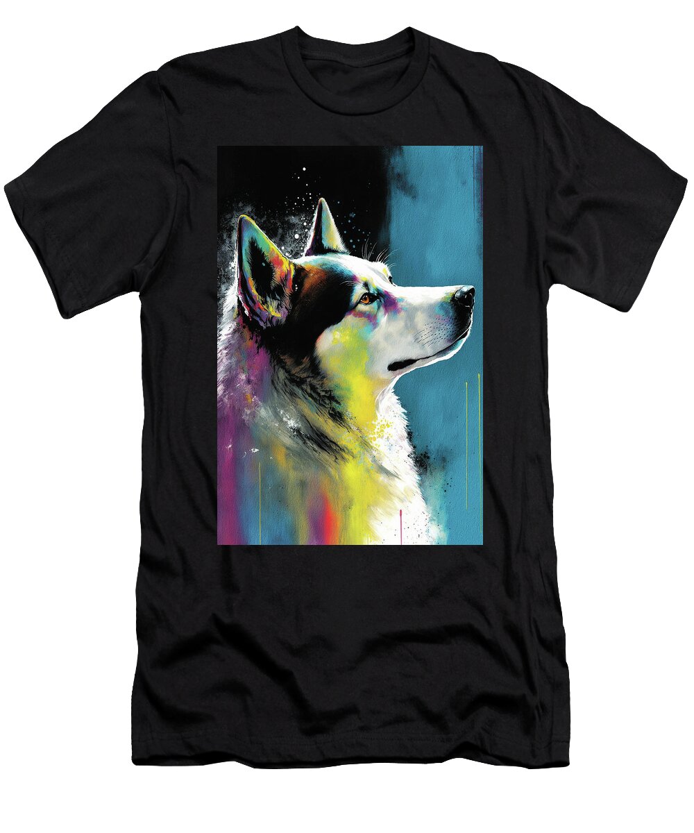 The Siberian Husky Dog Composition 008 Aryu T-Shirt