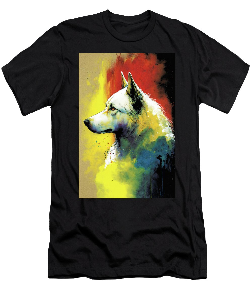 The Siberian Husky Dog Composition 010 Aryu T-Shirt