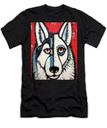 The Siberian Husky Dog Red and Black 003 Ulises Dallaire Ulises Dallaire T-Shirt