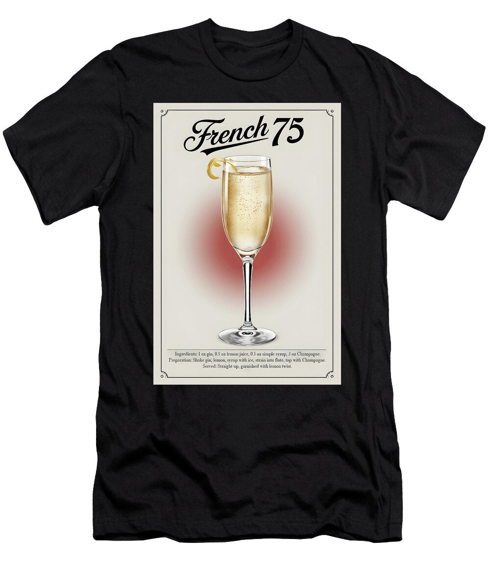 The Sparkling Classic French 75 Cocktail Dale Kincaid T-Shirt