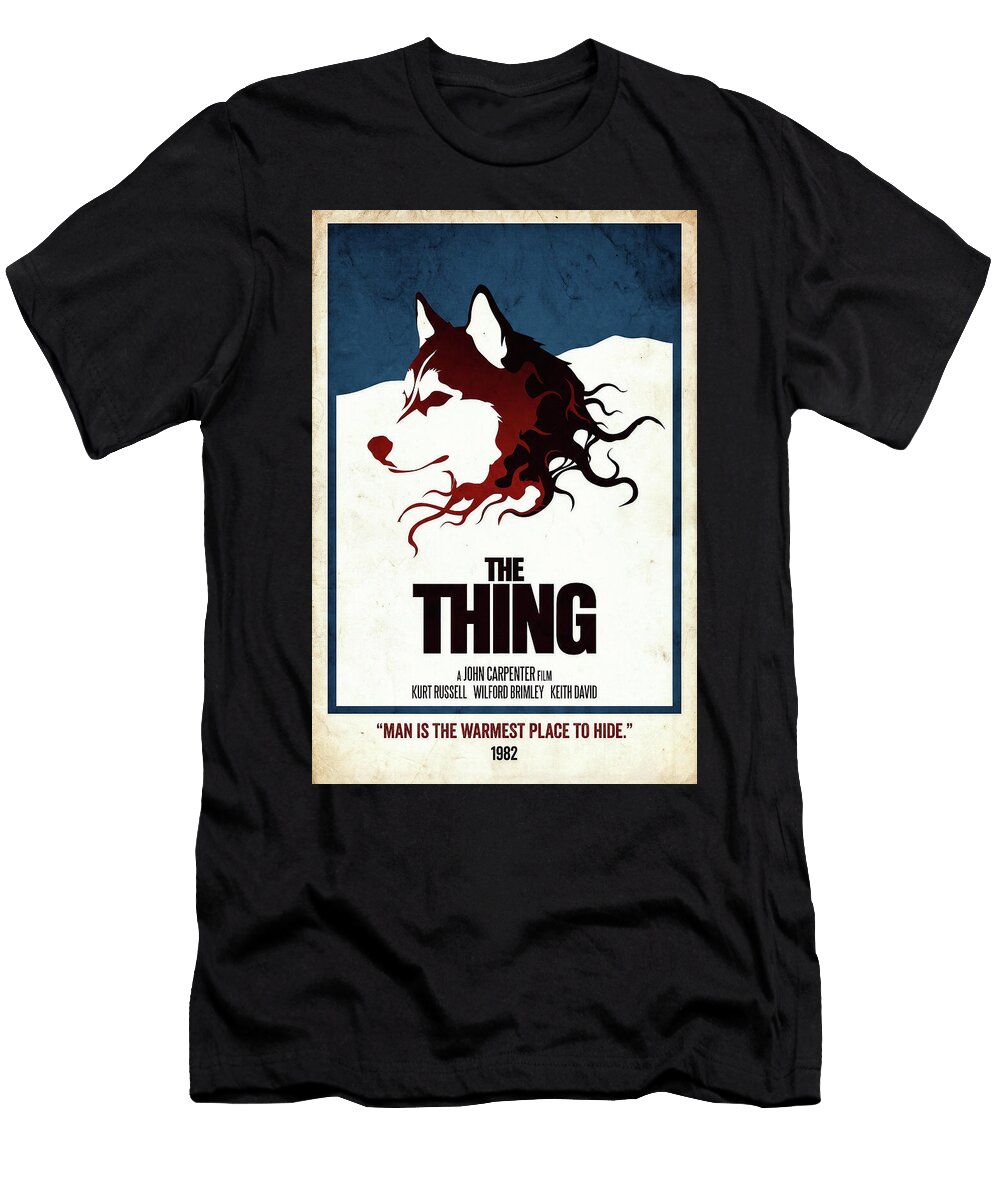 The Thing Minimal Movie Poster Retro Film Poster Vintage 1982 Sampadart Gallery T-Shirt