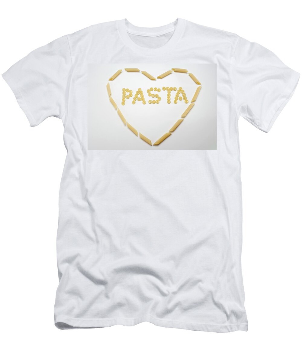 The Word Pasta Wagon Wheel Pasta in a Heart Penne Foodcollection T-Shirt