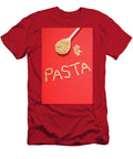 The Word Pasta Written in Pasta Pasta on Wooden Spoon Foodcollection T-Shirt
