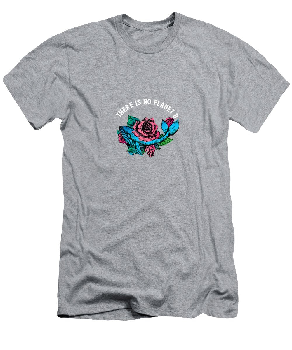 There Is No Planet B Flower Whale Earth Day Vegan Diver Earth Day Lucasaudio T-Shirt