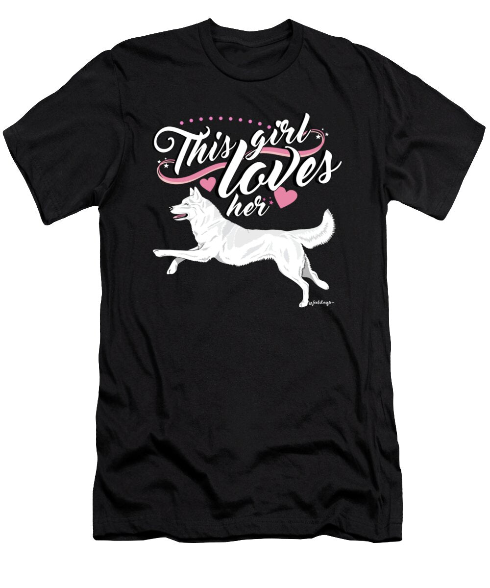 This Girl Loves Her Husky Dog Gift Tinh Tran Le Thanh T-Shirt