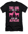 This Girl Runs on Jesus and Alpacas Tenshirt T-Shirt