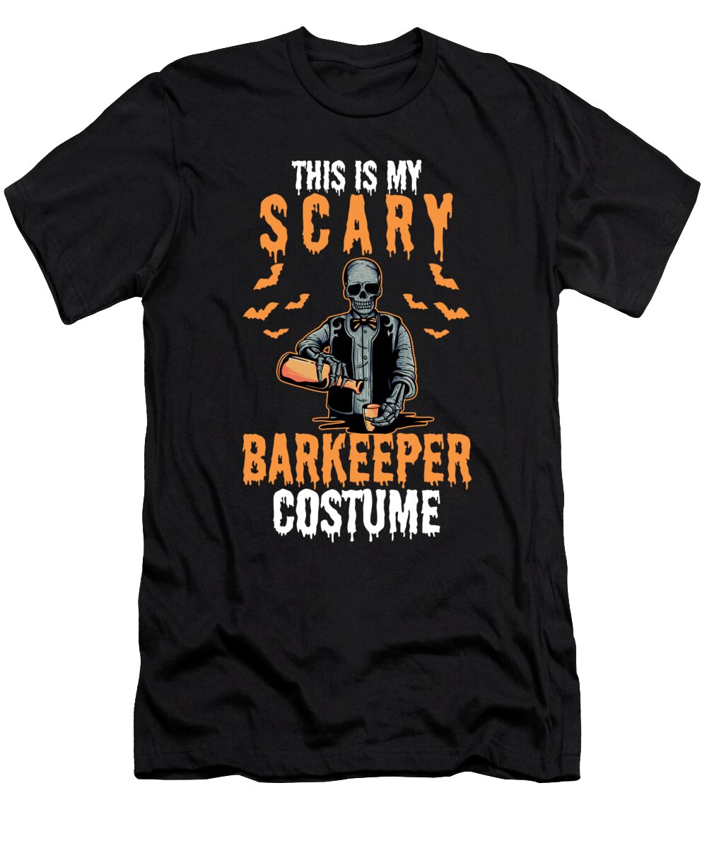 This Is My Scary Barkeeper Costume Bar Bartender Florian Dold Art T-Shirt