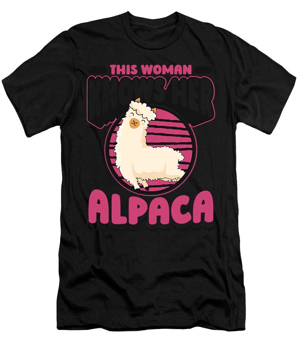This Woman Knows Her Alpaca Guanaco Llama Vicuna Alpaca Grover Mcclure T-Shirt