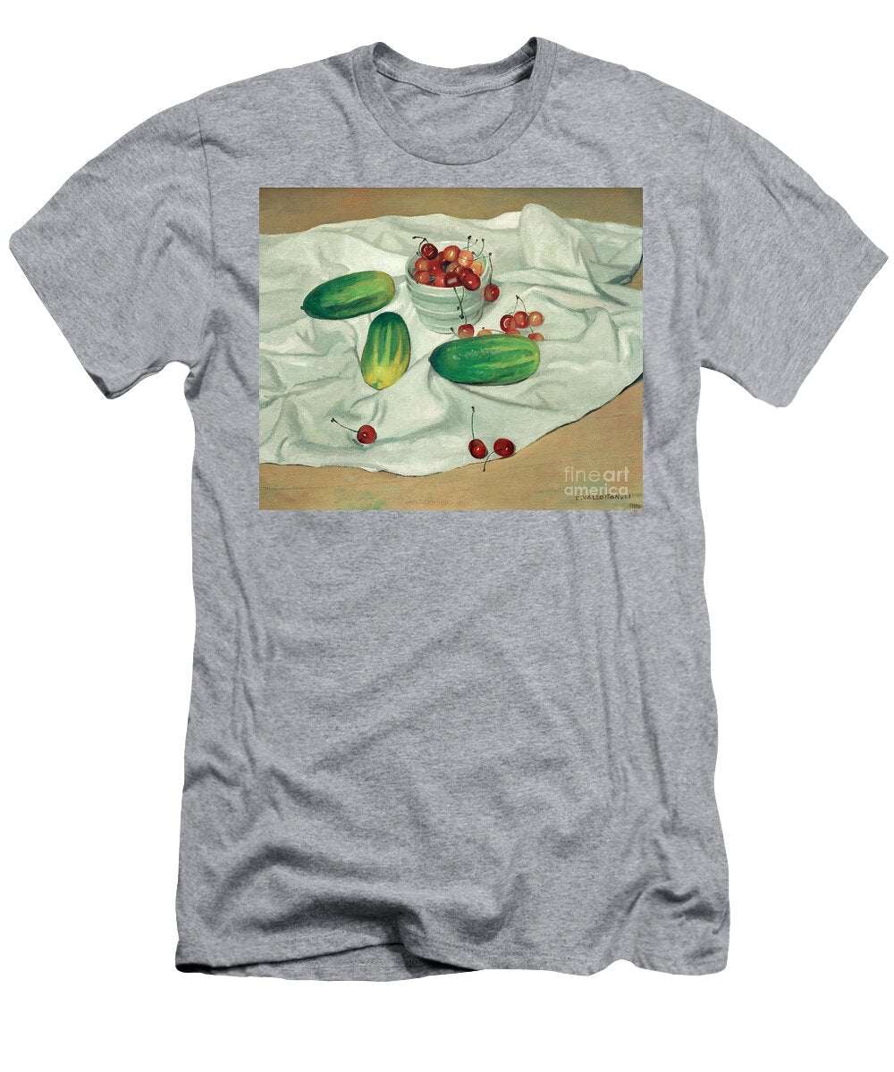 Three Cucumbers and a Bowl of Cherries Felix Vallotton T-Shirt