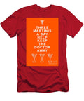 Three Martini a Day Help Keep the Doctor Away Orange Wingsdomain Art and Photography T-Shirt