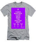 Three Martini a Day Help Keep the Doctor Away Purple Wingsdomain Art and Photography T-Shirt