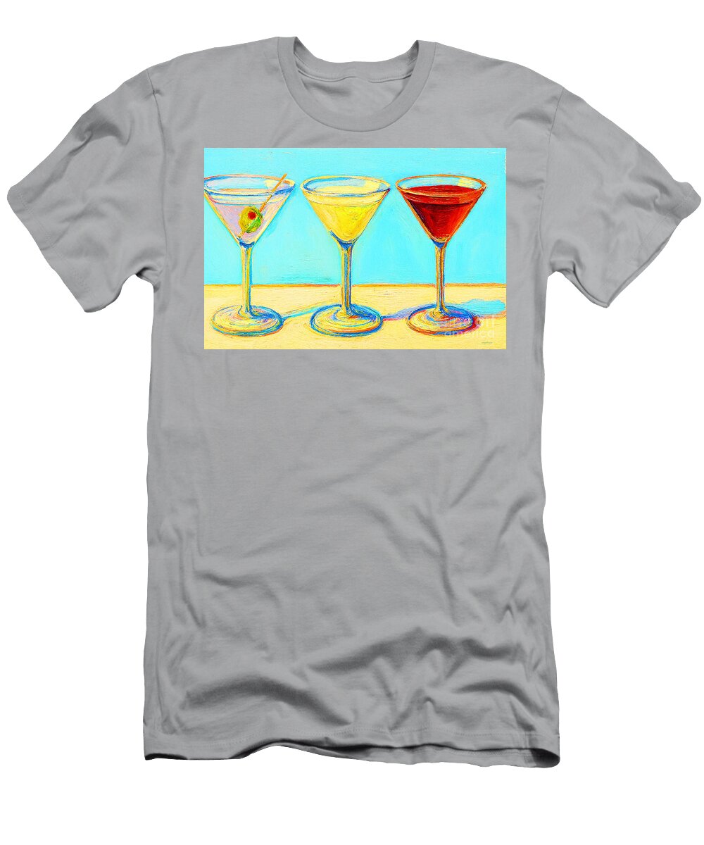 Three Martinis Shaken Not Stirred 220250922zzzzf Wingsdomain Art and Photography T-Shirt