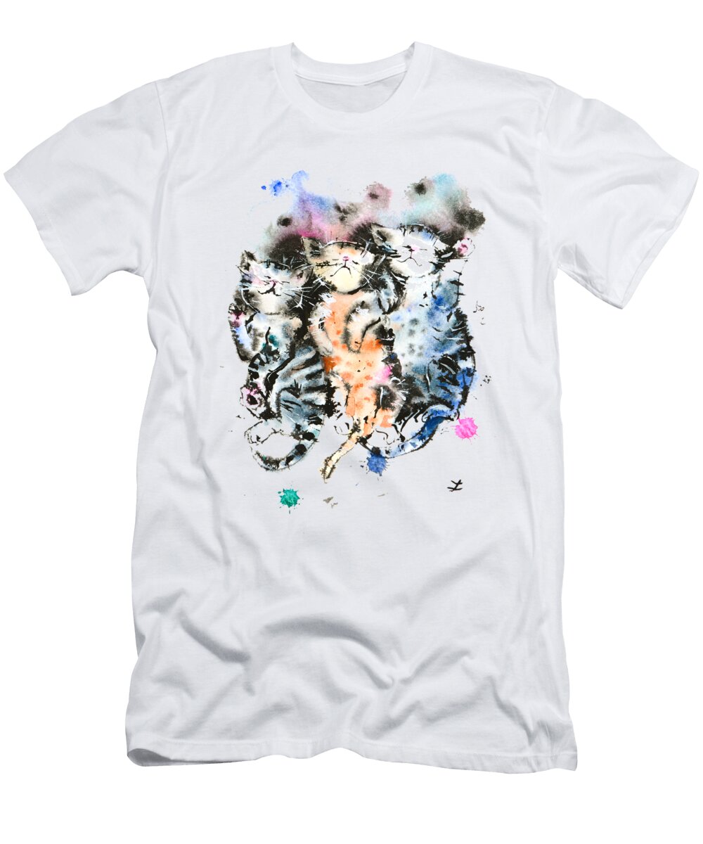 Three Sleeping Kittens Zaira Dzhaubaeva T-Shirt
