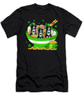 Three St Patricks Day Border Collies in Ramen Zyneu Gangd T-Shirt