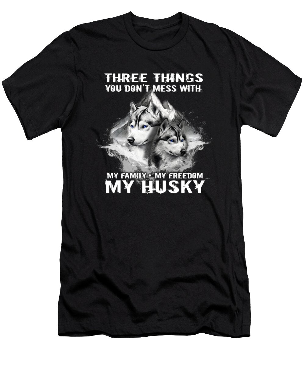 Three Things My Husky Dog Tinh Tran Le Thanh T-Shirt