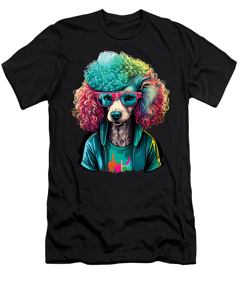 Tie Dye Poodle Dog Owner Puppy Lover Pet Natalie Lidford T-Shirt