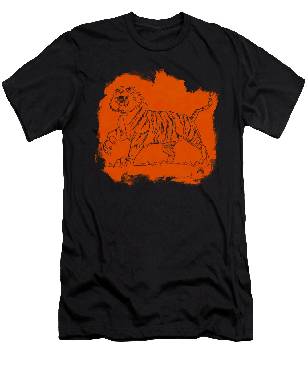 Tiger Gesture Sketch John Lafree T-Shirt