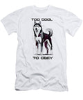 Too Cool to Obey Abstract Geometric Husky Dog Design Marian Voicu T-Shirt