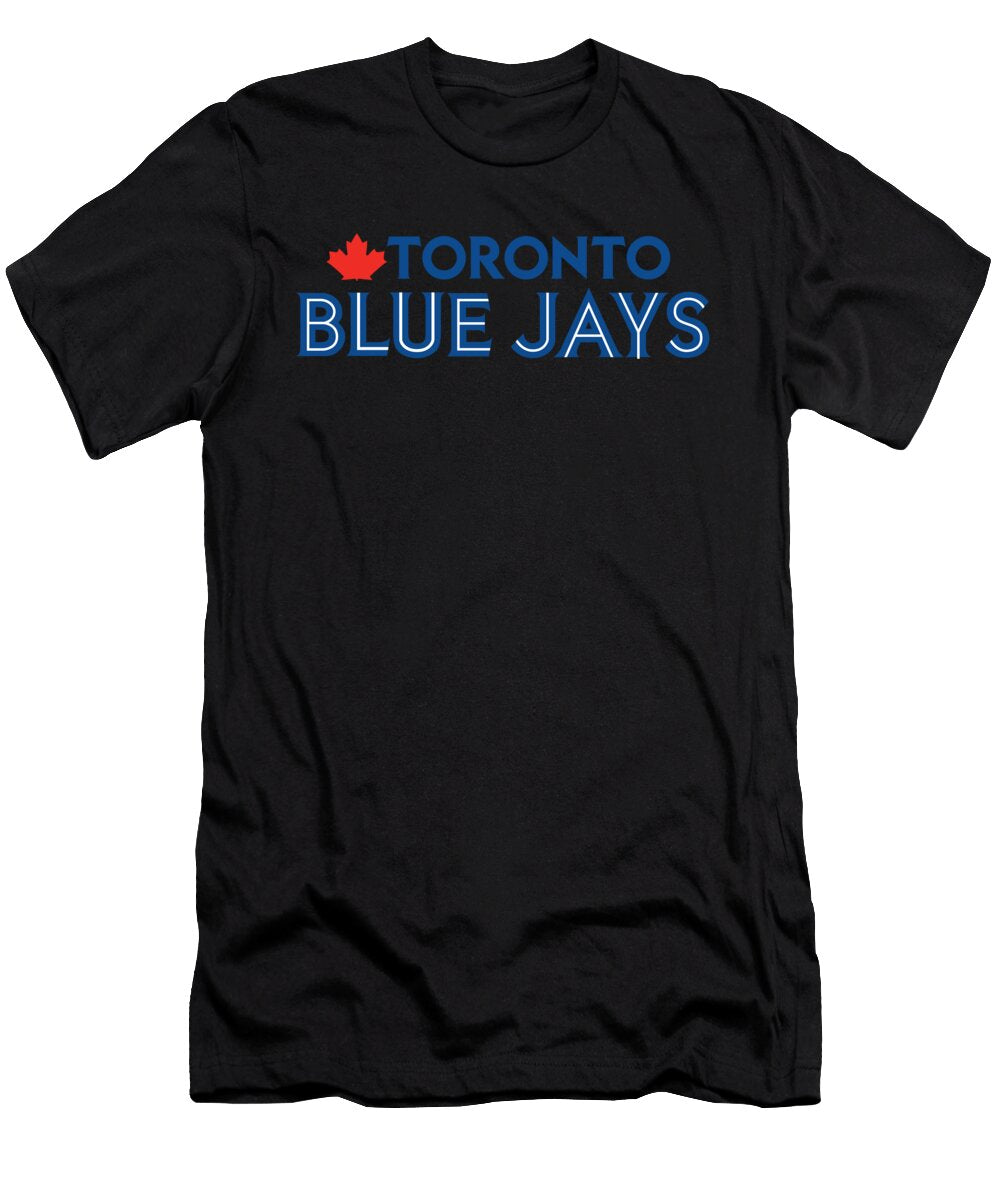 Toronto Blue Jays Baseball Team Text Logo Jaron Kunze T-Shirt
