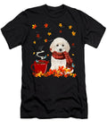 Toy Poodle Fall Red Scarf Autumn Leaf for Dog Natalie Lidford T-Shirt