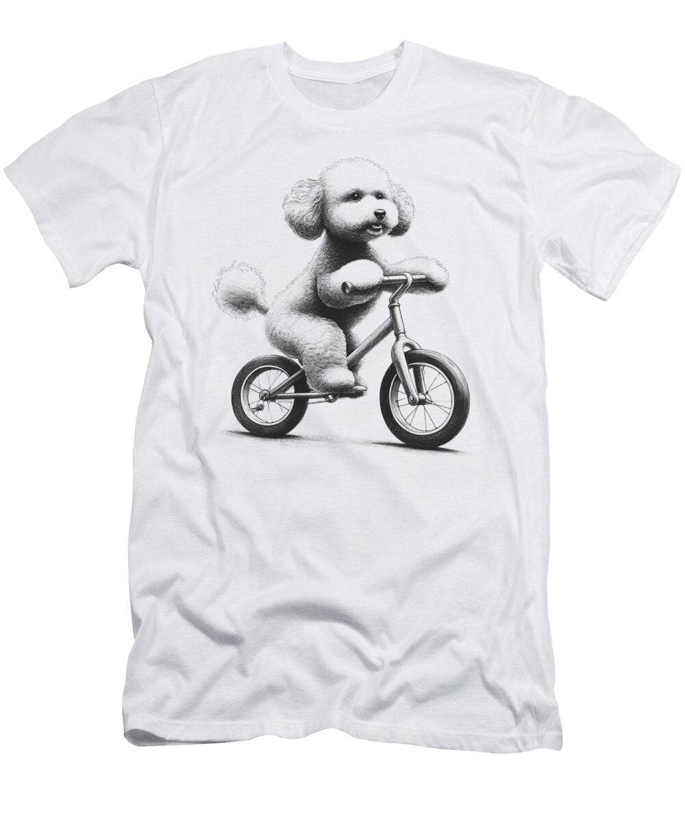 Toy Poodle Riding Bike Job T-Shirt
