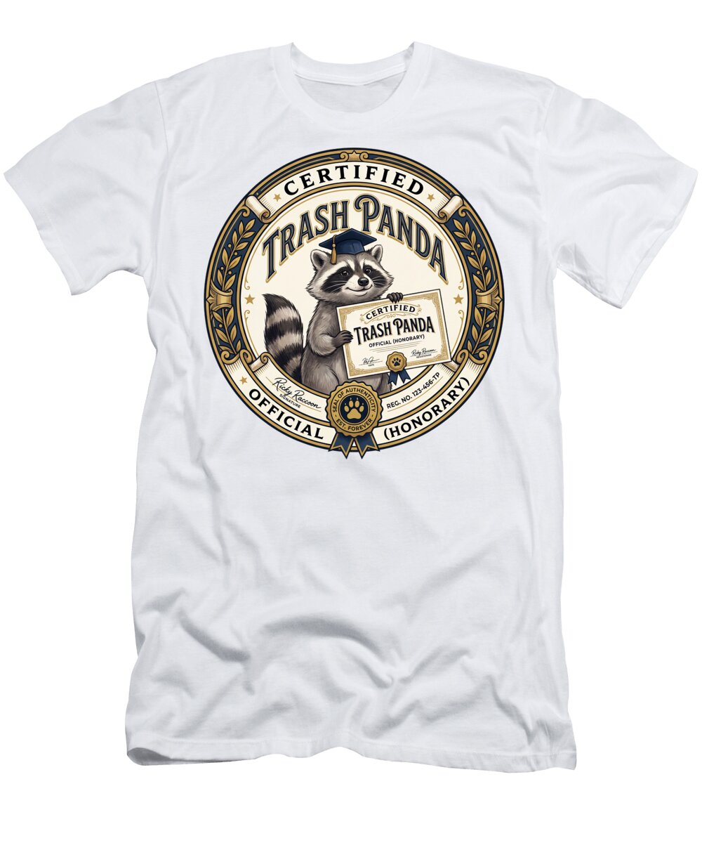 Trash Panda Certification Seal Vintage Style T-Shirt