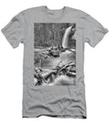 Troll Falls in the Forest Black and White Adam Jewell T-Shirt
