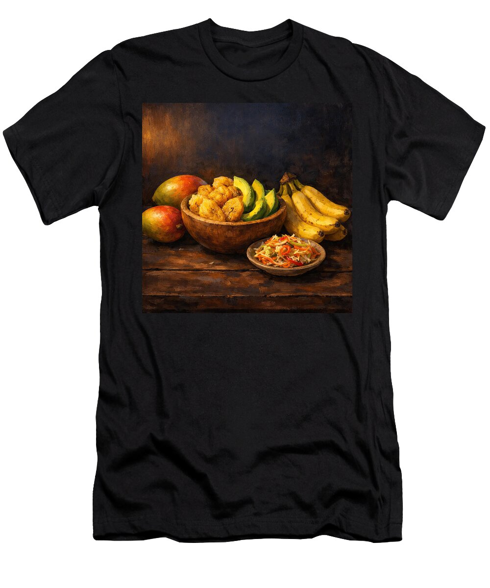 Tropical Fruit and Vegetable Still Life Paula Boncy T-Shirt