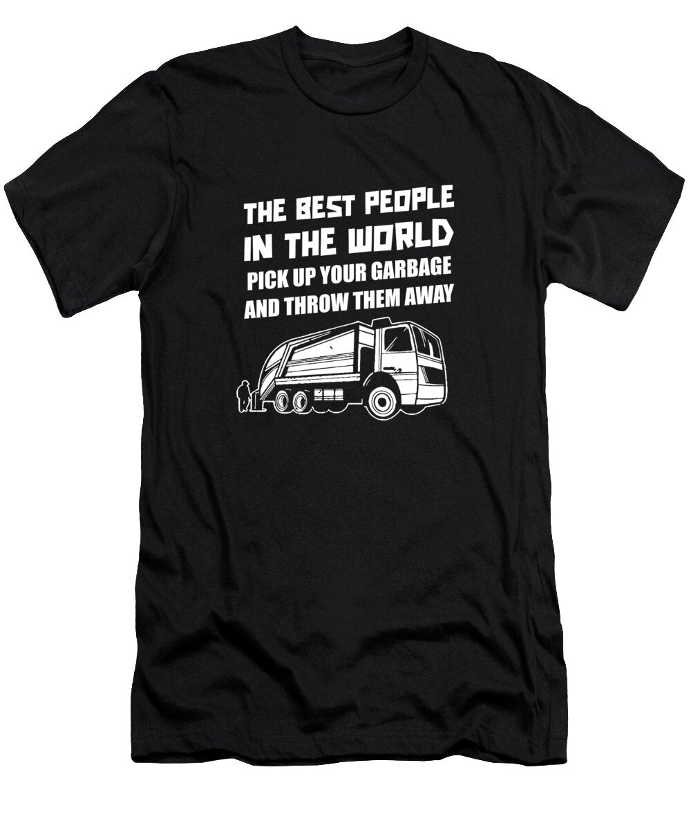 Truck Driver Best Rig Trucker Trucking Garbage Truck Crazy Squirrel T-Shirt
