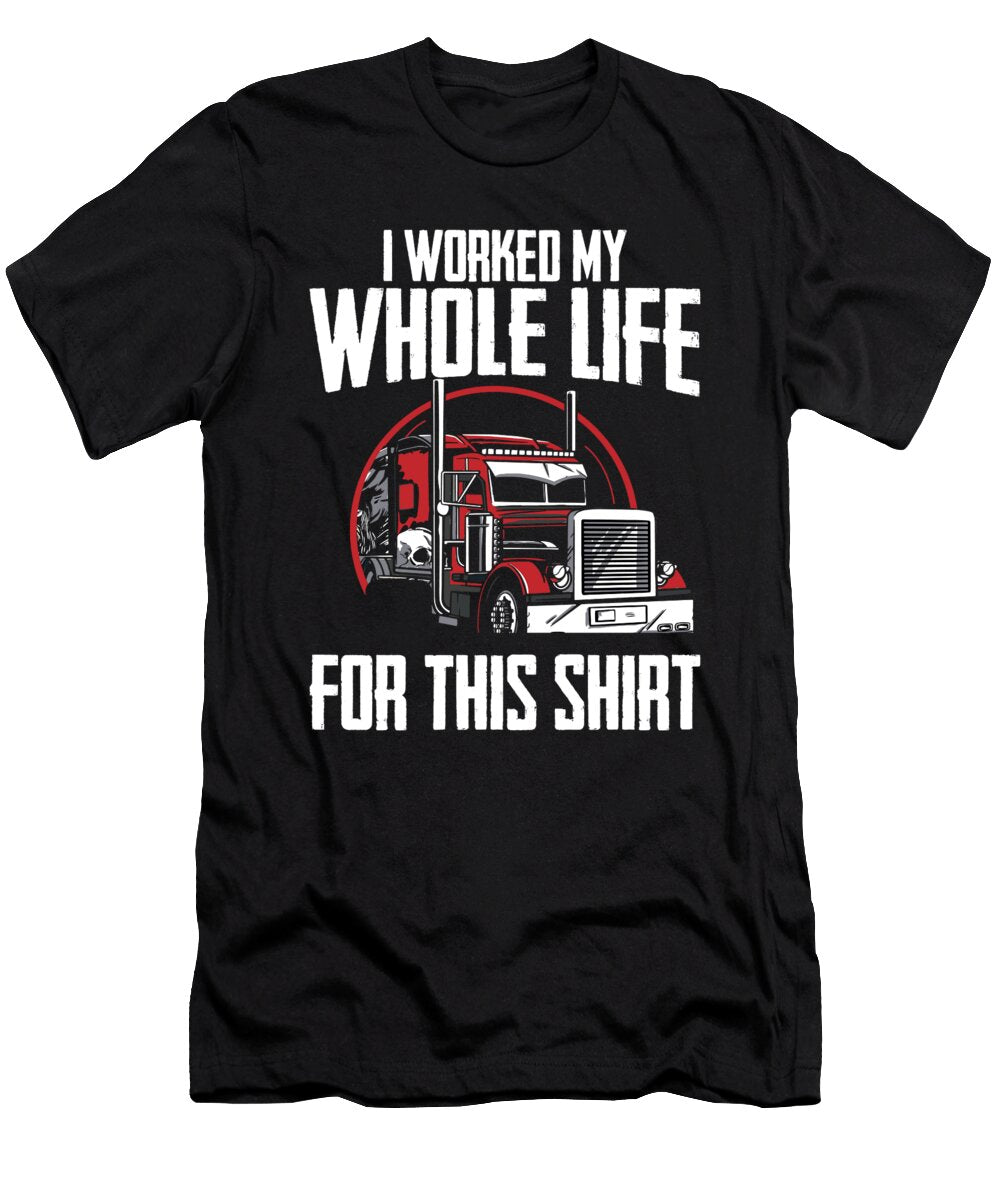 Truck Driver Big Rig Trucking Retired Trucker Crazy Squirrel T-Shirt
