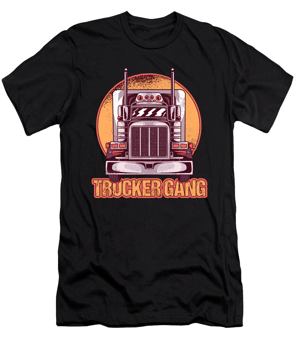 Truck Driver Big Rig Trucking Trucker Gang Crazy Squirrel T-Shirt